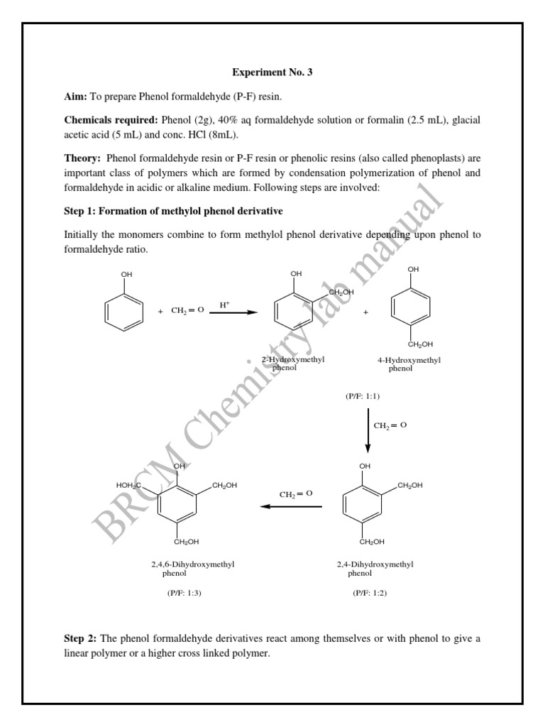 Phenyl and Urea Formaldehyde | PDF | Science & Mathematics