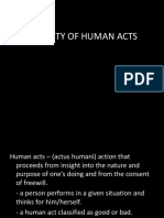 Morality of Human Acts