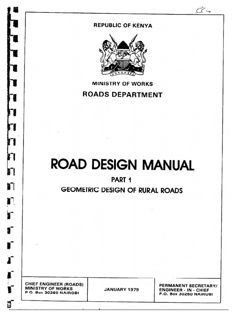 ROAD DESIGN MANUAL PART I Geometric Design PDF PDF