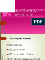 Saudações e Cumprimentos