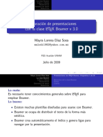 Elaboración de Presentaciones Con La Clase LaTeX Beamer v3.0