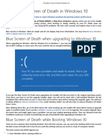 Fixing Blue Screen of Death in Windows 10 PDF