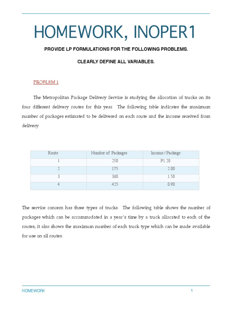 Linear Programming Problems and Solutions | PDF
