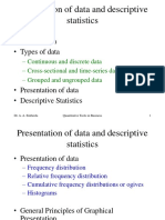 Presentation of Data and Descriptive Statistics