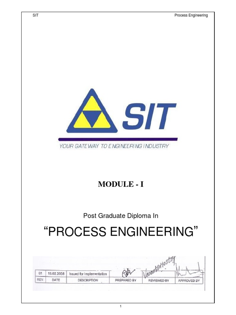 Process Engineering Course Material-1 PDF | PDF