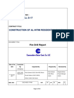 Fox Hill D-17 Fire Drill Report