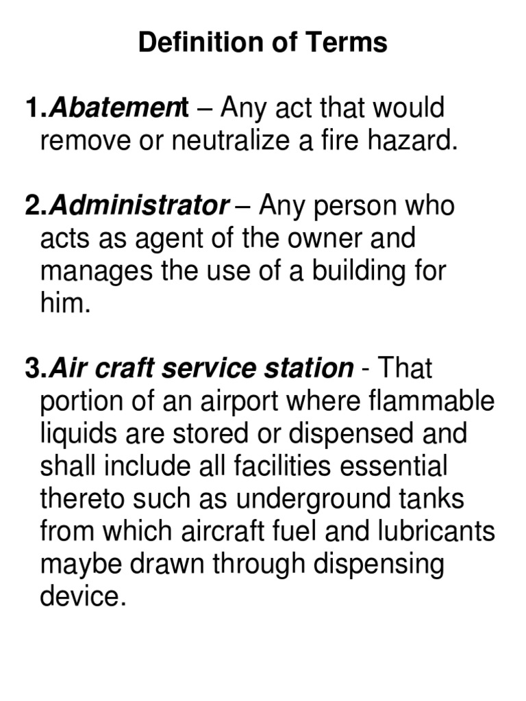 Fire Safety Terms and Definitions | PDF | Fires | Combustion