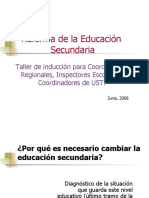 Reforma Secundaria. Generalidades