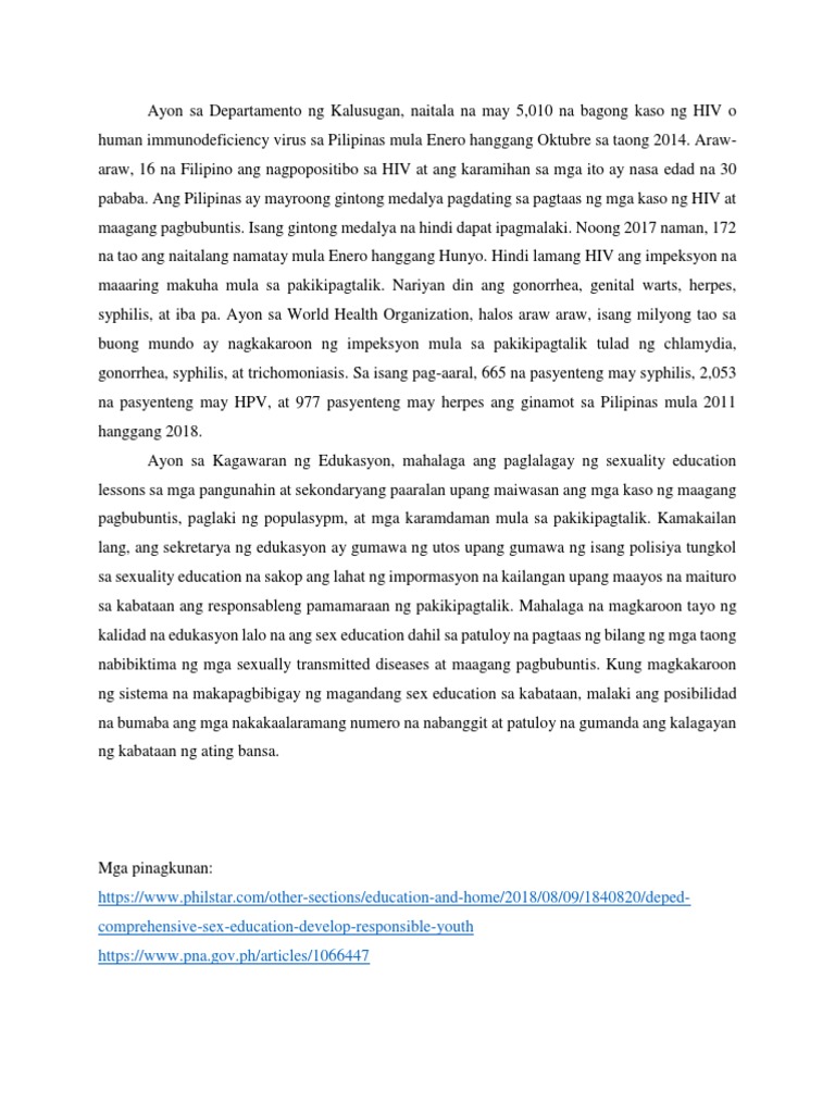 research about sex education in the philippines pdf