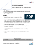 Characteristics of Handwriting Lab Handout