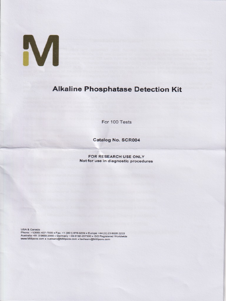 Alkaline Phosphatase Detection Kit SCR004 Merck PDF