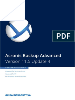 Acronis Backup Advanced 11.5 Guida Introduttiva
