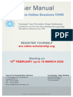 Manual Registration For New Scholars VDMI 2020 PDF