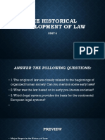 Historical Development of Law