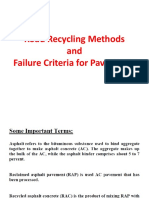 Road Recycling Methods and Failure Criteria For Pavements