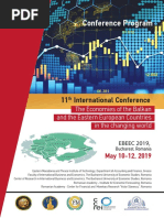 Conference Program. 11th International Conference. The Economies of The Balkan and The Eastern European Countries in The Changing World