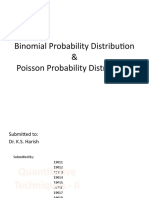 Binomial Probability Distribution & Poisson Probability Distribution