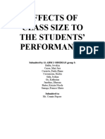 Effects of Class Size on Student Performance