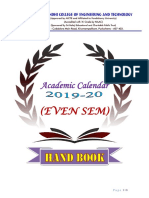 Academic Calendar 2019-20 (EVEN SEM)