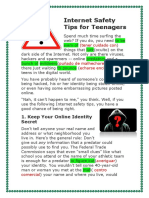 Internet Safety Tips For Teenagers