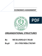 Organizational Structures: Business Economics Assignment