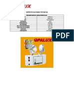 Especificaciones Tecnicas Opalux