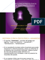Historia Clinica Psicologica y Examen Psicopatológico