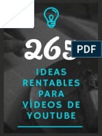 265 Ideas Rentables para Vídeos de Youtube
