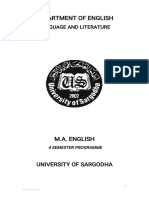 Syllabus MA English Regular UOS PDF