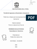 _Diseiio de un Sistema de Comunicaciones lnteriores para. Submarinos_ TESlS DE GRAD0. Previa a la obtencion del Titulo de_ Presentada por_