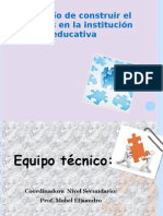 El Desafio de Construir Elnosotros en La Institucion Educativa