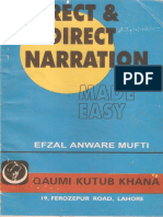 Direct and Indirect Narration by Afzal Anwar Mufti PDF