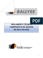 Reglamento Tecnico Campeonato de Aragon de Rallyes 2020