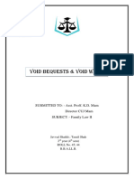 Void Bequests & Void Wills - Family Law