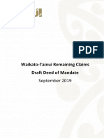 Waikato Tainui Remaining Claims Draft Deed of Mandate September 2019 PDF