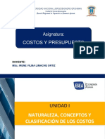 Unidad 01 - Naturaleza, Conceptos y Clasificación de Los Costos