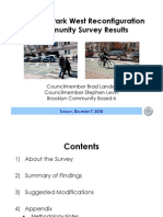 Prospect Park West Reconfiguration Community Survey Results