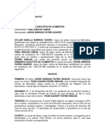 Modelo Demanda Ejecutiva de Alimentos Mas Intereses Moratorios