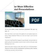 10 Tips For More Effective PowerPoint Presentations