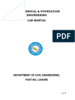 Geotechnical & Foundation Engineering Lab Manual PDF