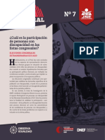Reporte Electoral N07 Participación de Personas Con Discapacidad en Listas Congresales