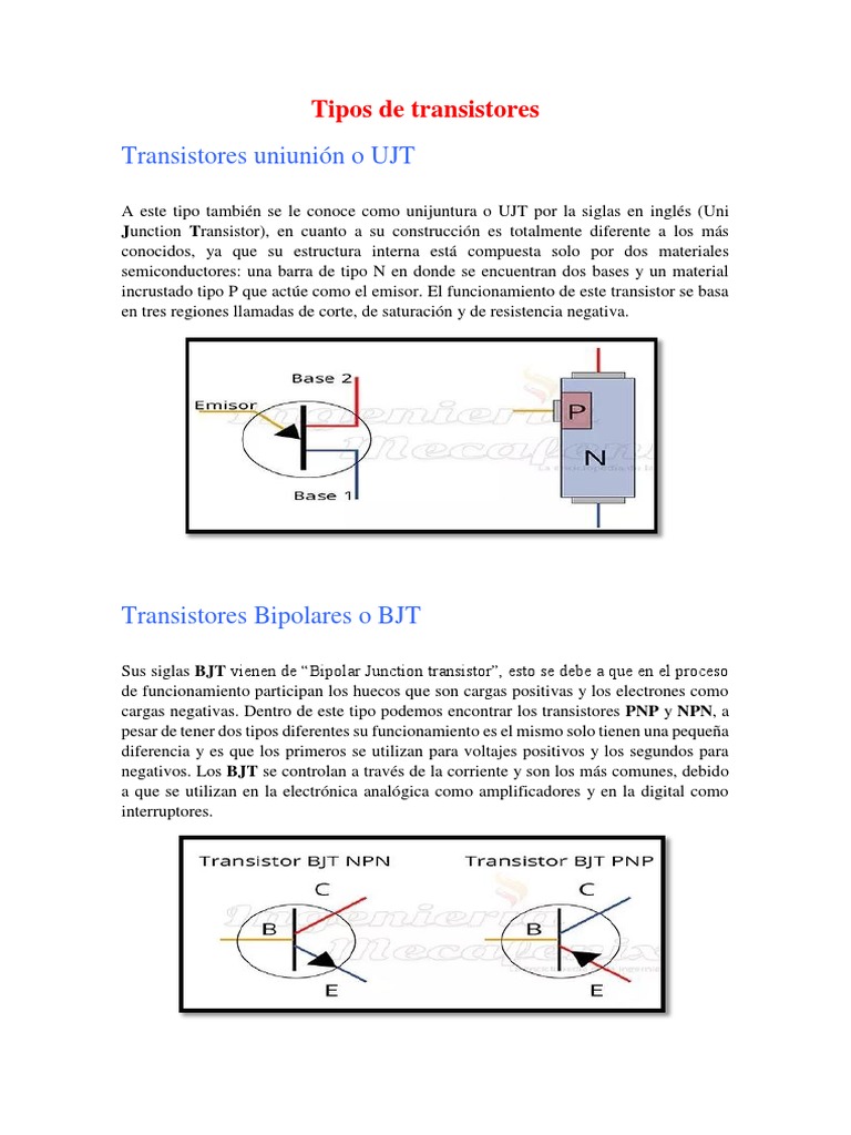 Tipos de Transistores PDF
