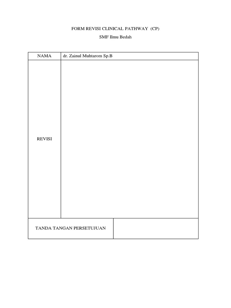 FORM REVISI CP Dr. Zainul | PDF