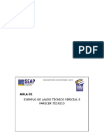 EXEMPLO DE LAUDO TÉCNICO PERICIAL E PARECER TÉCNICO - PDF