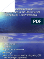Automated Arbitrage Opportunities in The Stock Market Using Quick Test Professional