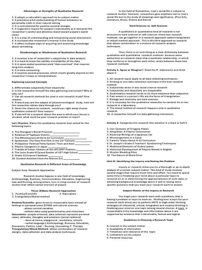 Strengths Of Qualitative Analysis