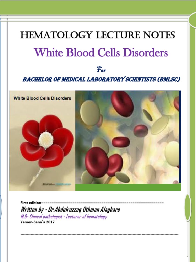 Hematology Lecture Notes Pdf Download Free Pdf White Blood Cell