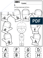 Mitten Matching Letters A H MBT PDF