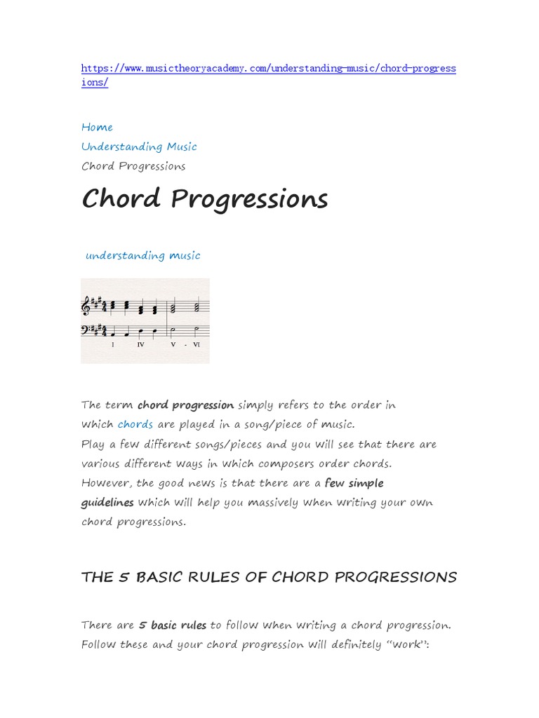 Chord Progression | PDF | Chord (Music) | Harmony, image size:768x1024