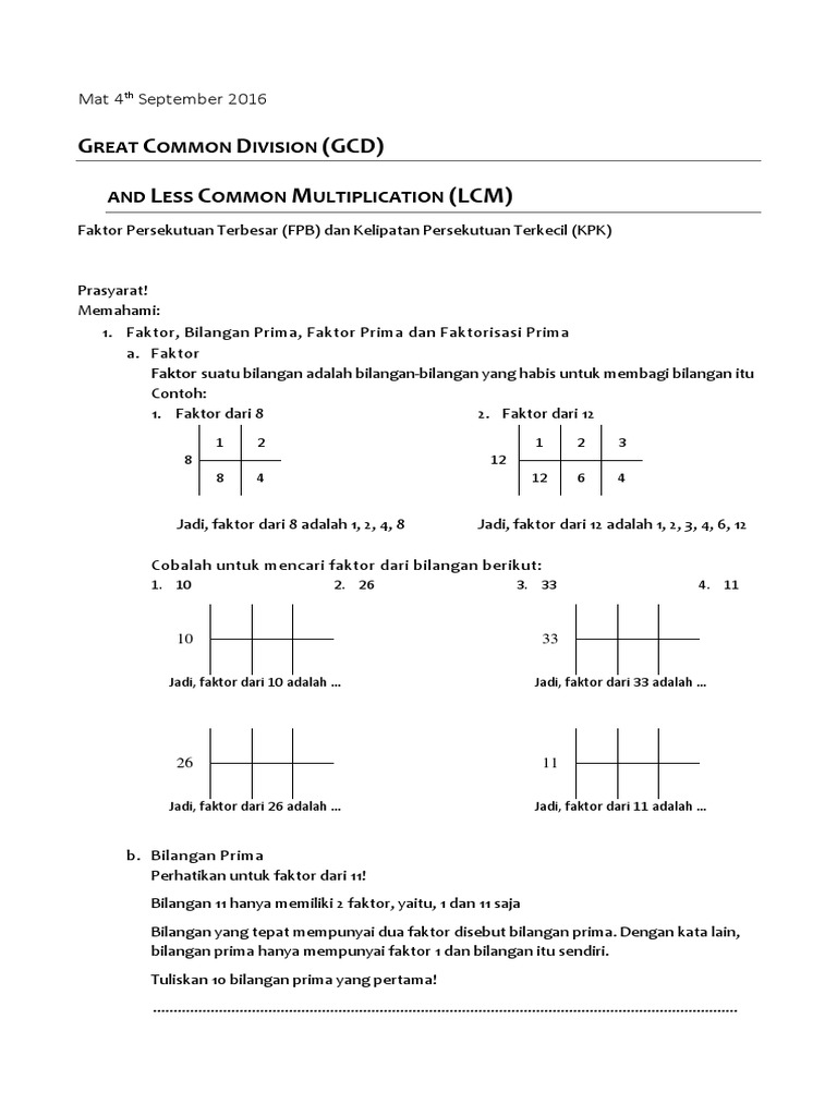 GCD and LCM | PDF